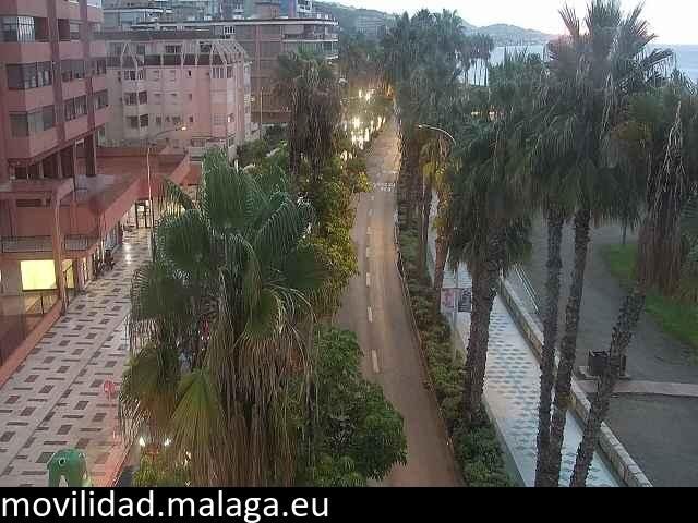 Archiv Foto Webcam Malaga: Strand Malagueta