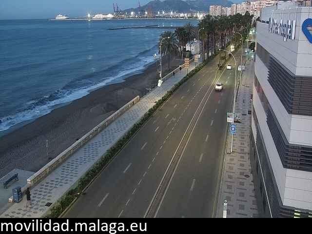 Archiv Foto Webcam Paseo Maritimo in Malaga
