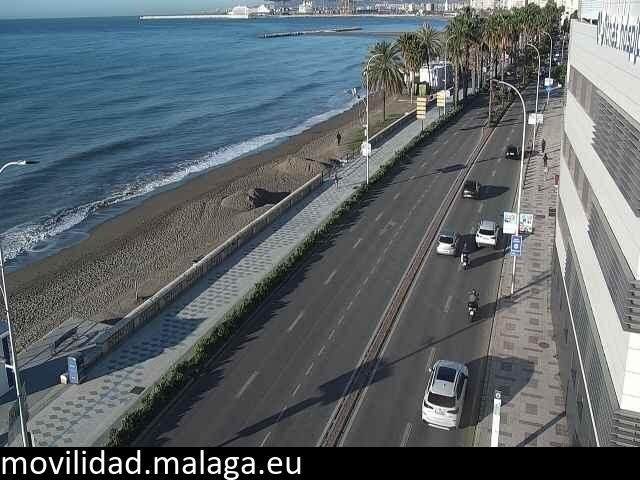 Archiv Foto Webcam Paseo Maritimo in Malaga