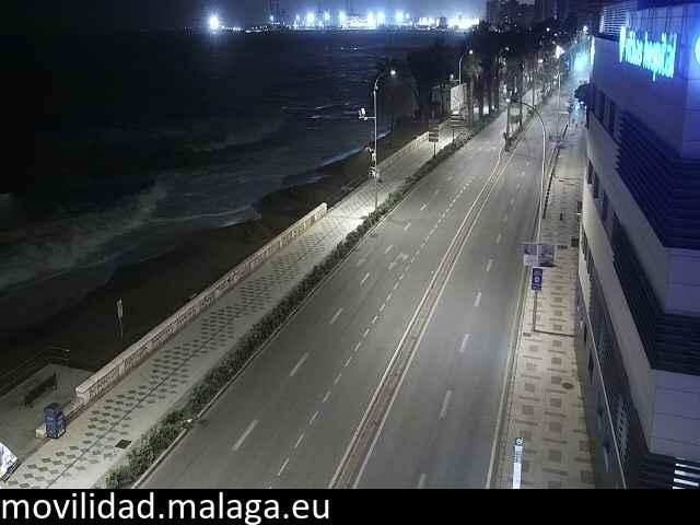 Archiv Foto Webcam Paseo Maritimo in Malaga