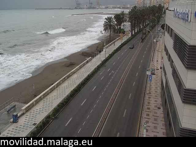 Archiv Foto Webcam Paseo Maritimo in Malaga