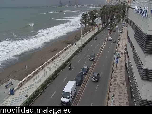 Archiv Foto Webcam Paseo Maritimo in Malaga