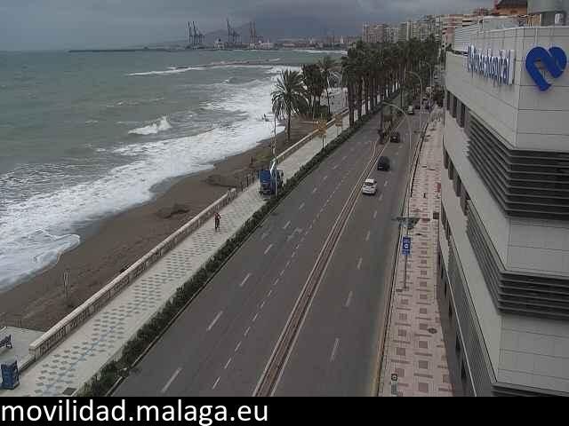 Archiv Foto Webcam Paseo Maritimo in Malaga