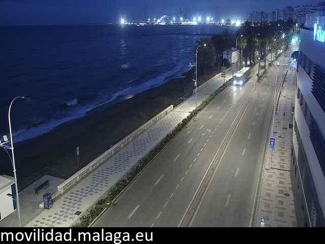 Archiv Foto Webcam Paseo Maritimo in Malaga