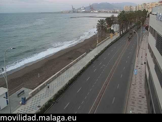 Archiv Foto Webcam Paseo Maritimo in Malaga