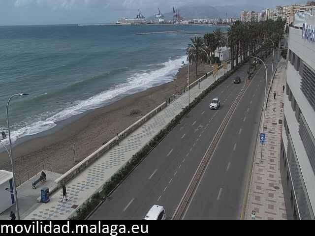 Archiv Foto Webcam Paseo Maritimo in Malaga
