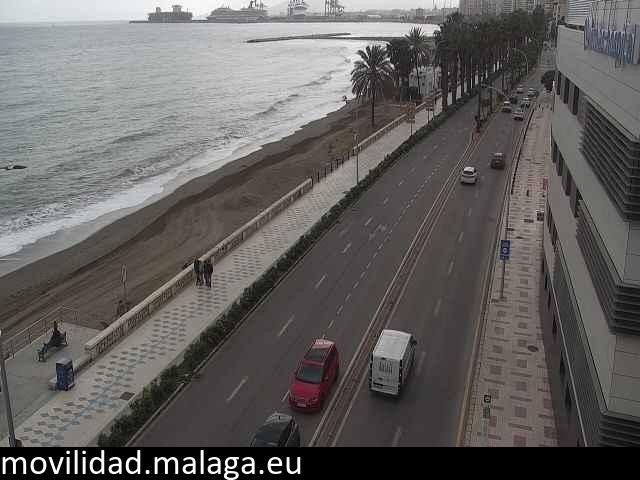 Archiv Foto Webcam Paseo Maritimo in Malaga