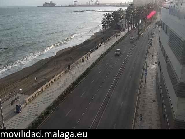 Archiv Foto Webcam Paseo Maritimo in Malaga