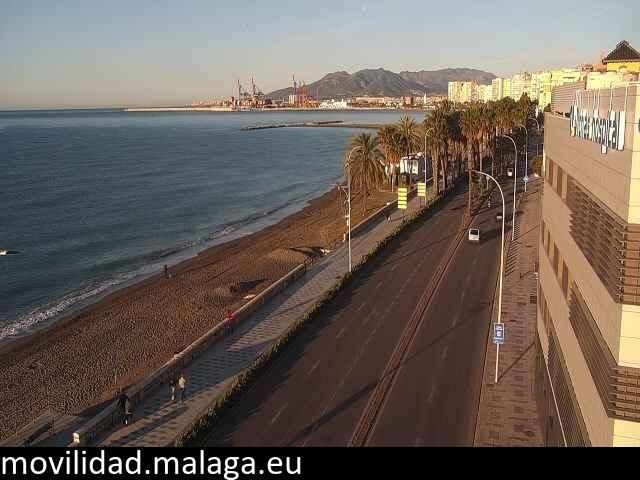 Archiv Foto Webcam Paseo Maritimo in Malaga