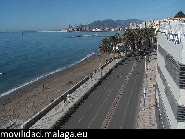 Archiv Foto Webcam Paseo Maritimo in Malaga