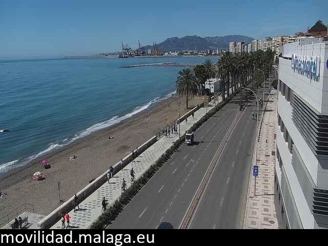 Archiv Foto Webcam Paseo Maritimo in Malaga