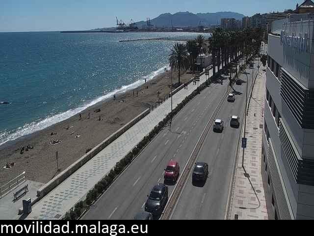 Archiv Foto Webcam Paseo Maritimo in Malaga