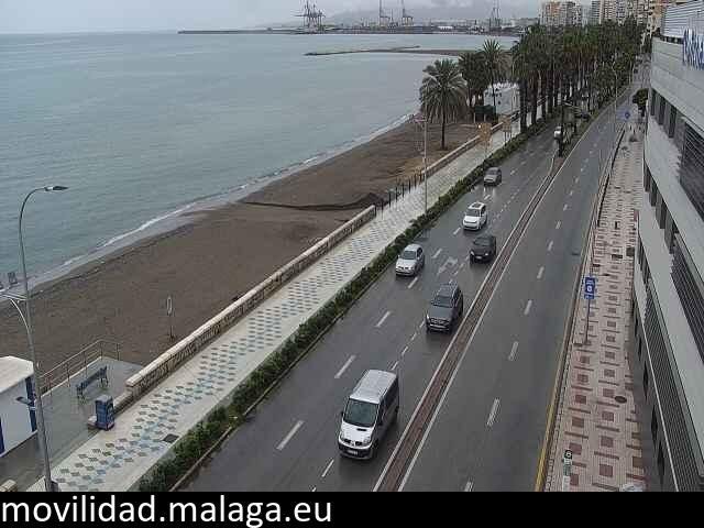 Archiv Foto Webcam Paseo Maritimo in Malaga