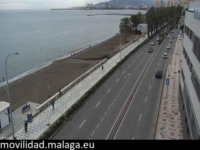 Archiv Foto Webcam Paseo Maritimo in Malaga