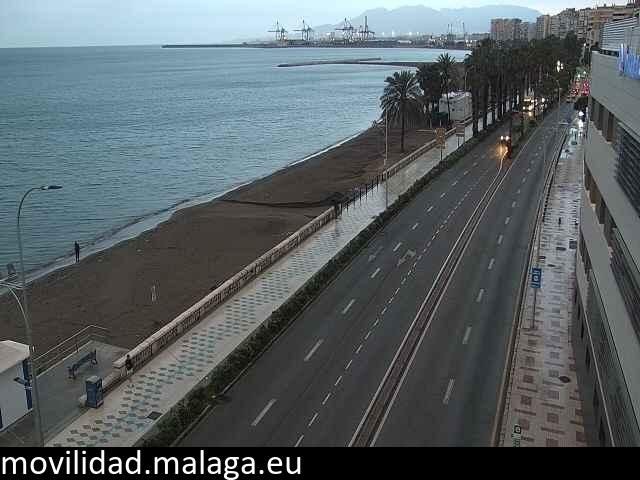 Archiv Foto Webcam Paseo Maritimo in Malaga