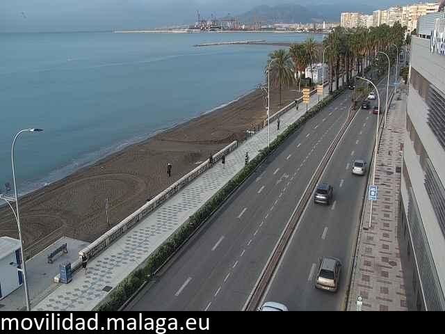Archiv Foto Webcam Paseo Maritimo in Malaga
