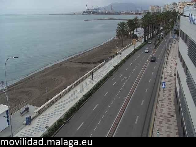 Archiv Foto Webcam Paseo Maritimo in Malaga