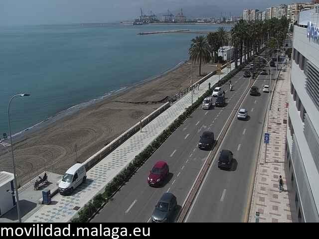 Archiv Foto Webcam Paseo Maritimo in Malaga