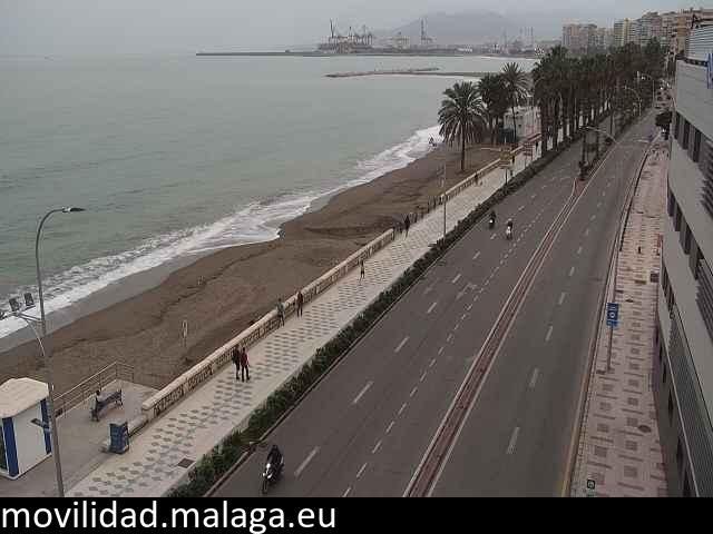 Archiv Foto Webcam Paseo Maritimo in Malaga