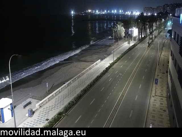 Archiv Foto Webcam Paseo Maritimo in Malaga