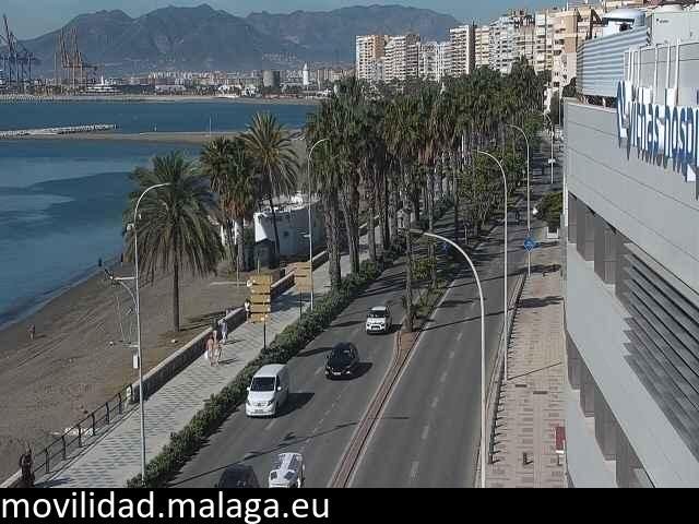 Archived image Webcam Paseo Maritimo Pablo Ruiz Picasso