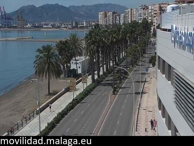 Archived image Webcam Paseo Maritimo Pablo Ruiz Picasso