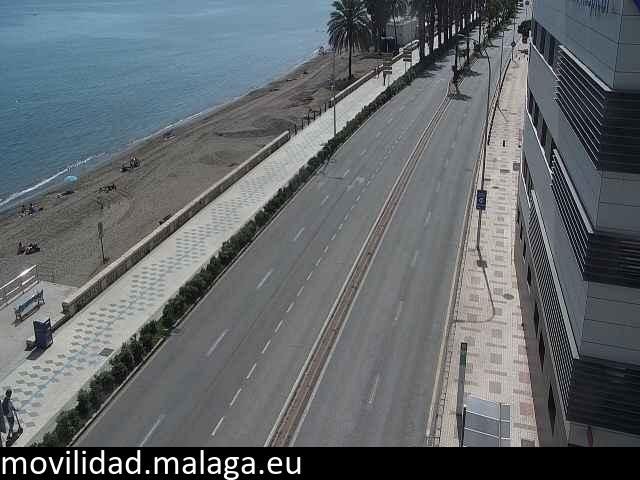 Archived image Webcam Paseo Maritimo Pablo Ruiz Picasso