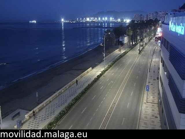 Archiv Foto Webcam Paseo Maritimo in Malaga