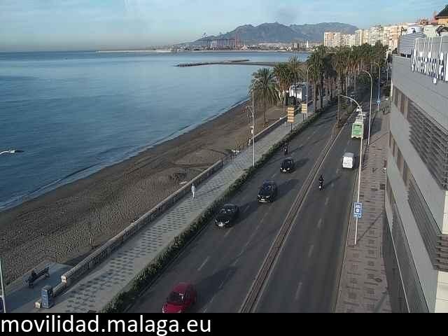 Archiv Foto Webcam Paseo Maritimo in Malaga