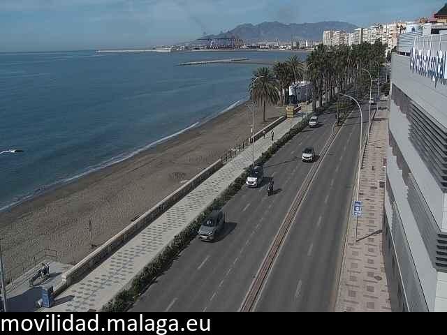 Archiv Foto Webcam Paseo Maritimo in Malaga