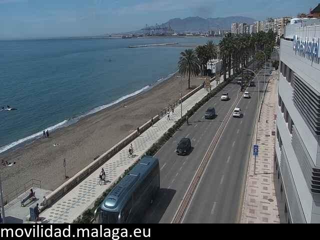 Archiv Foto Webcam Paseo Maritimo in Malaga