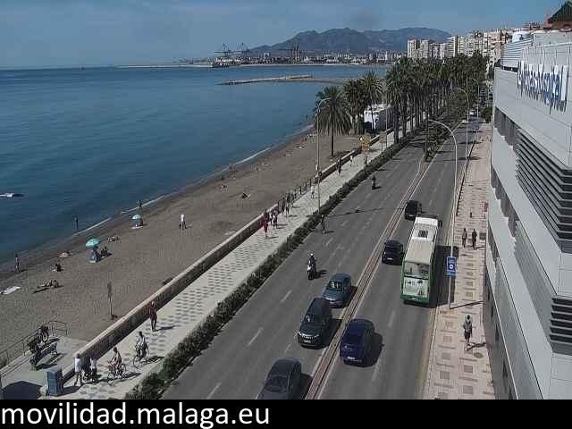 Archived image Webcam Paseo Maritimo Pablo Ruiz Picasso