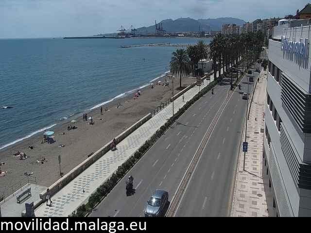Archived image Webcam Paseo Maritimo Pablo Ruiz Picasso