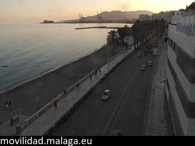 Archiv Foto Webcam Paseo Maritimo in Malaga