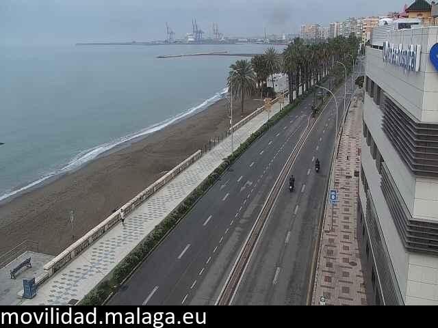 Archiv Foto Webcam Paseo Maritimo in Malaga
