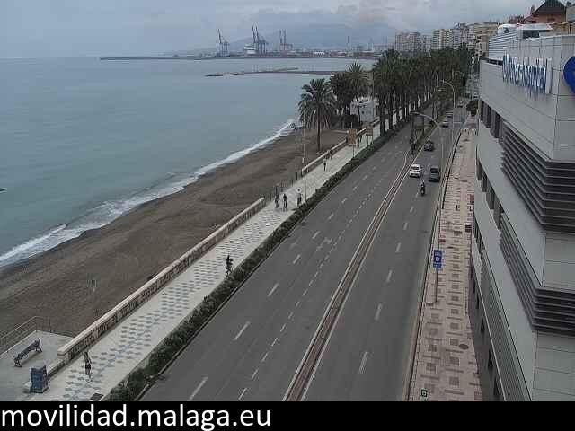 Archiv Foto Webcam Paseo Maritimo in Malaga
