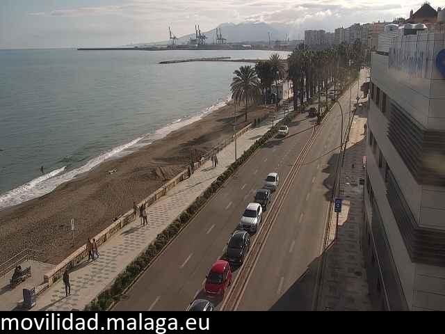 Archiv Foto Webcam Paseo Maritimo in Malaga