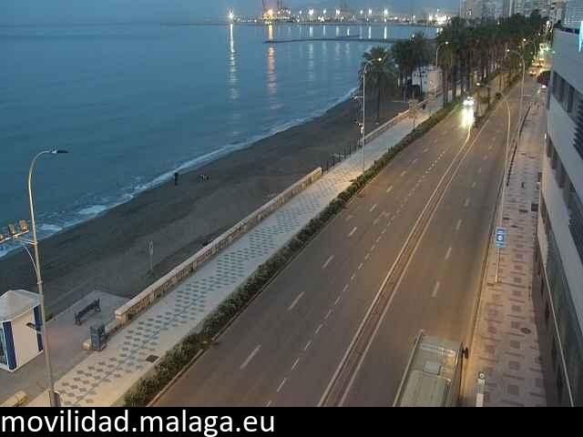 Archiv Foto Webcam Paseo Maritimo in Malaga