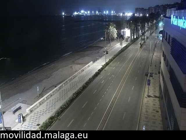 Archiv Foto Webcam Paseo Maritimo in Malaga