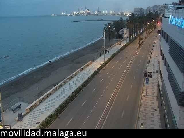 Archiv Foto Webcam Paseo Maritimo in Malaga