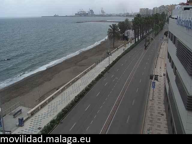 Archiv Foto Webcam Paseo Maritimo in Malaga