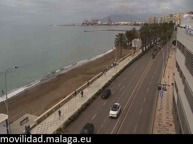 Archiv Foto Webcam Paseo Maritimo in Malaga