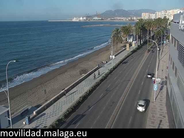 Archiv Foto Webcam Paseo Maritimo in Malaga