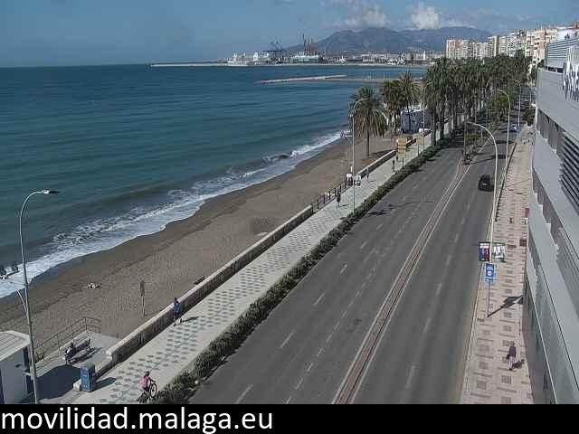 Archiv Foto Webcam Paseo Maritimo in Malaga