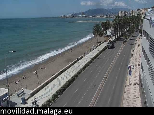 Archiv Foto Webcam Paseo Maritimo in Malaga