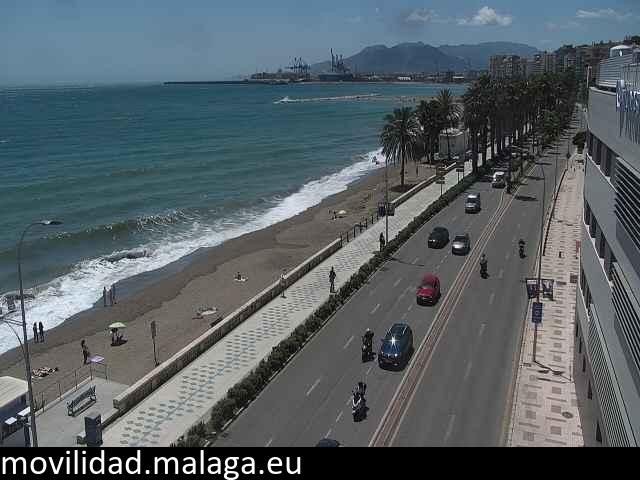 Archiv Foto Webcam Paseo Maritimo in Malaga