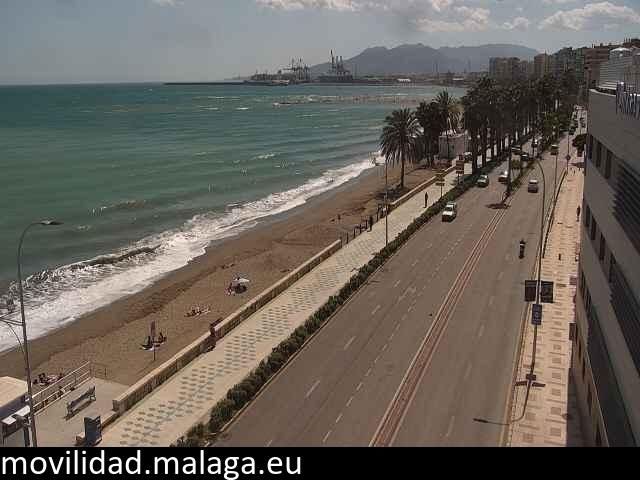 Archiv Foto Webcam Paseo Maritimo in Malaga