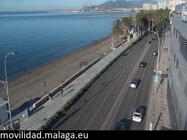 Archived image Webcam Paseo Maritimo Pablo Ruiz Picasso