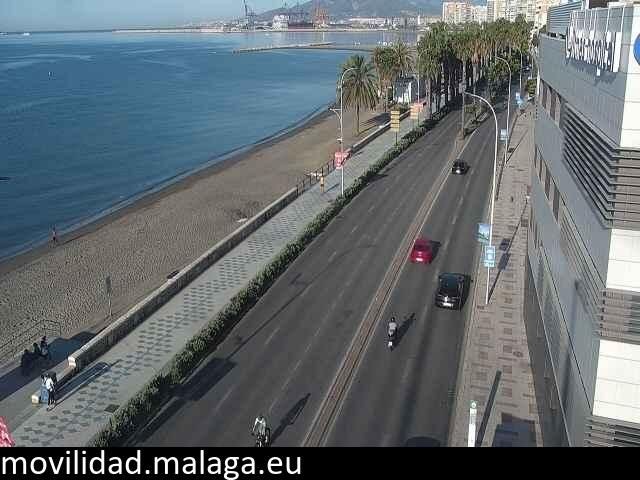 Archiv Foto Webcam Paseo Maritimo in Malaga