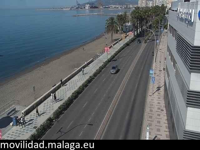 Archiv Foto Webcam Paseo Maritimo in Malaga